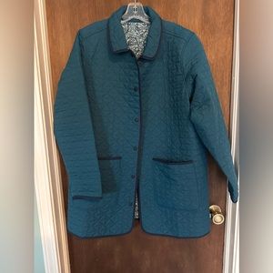 Lands End Lined Quilted Coat XL 18
